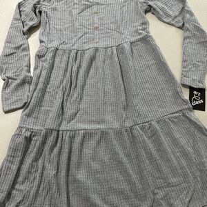 Art Class Gray Long Sleeve Crew Neck Sweater Dress